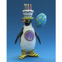 Happy Birthday Penguin Figure Statue