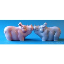 Mwah! Rhinos Statue Set