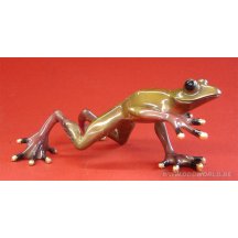 Fabulous Forest Frogs 2 Legs Stretched Gold Statue