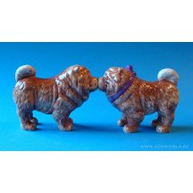 Mwah! Chowchow Dog Statue Set