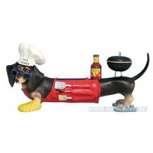 Hot Diggity Barbeque Dachshund Dog Statue
