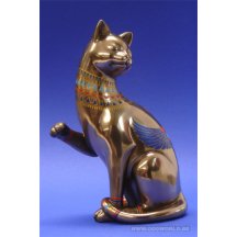 Catistic Right Paw Up, Face Left Statue
