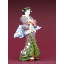 Ukiyo-e Geisha In Green Robe By Eisen Ikeda  Beeld