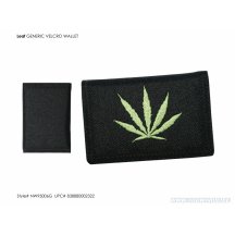 Leaf Black Velcro Wallet