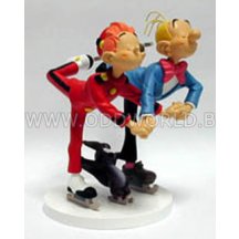 Spirou Fantasio And Spip Ice Skating Statue