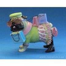 Pugnacious Shopaholic Park Avenue Mopshond Hond Beeld