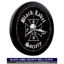 Black Label Society Logo Black Clock