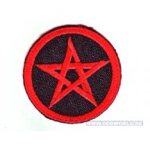 Pentagram Red & Black Patch
