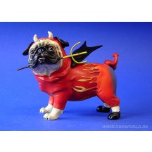Pugnacious Devil Duivel Mopshond Hond Beeld